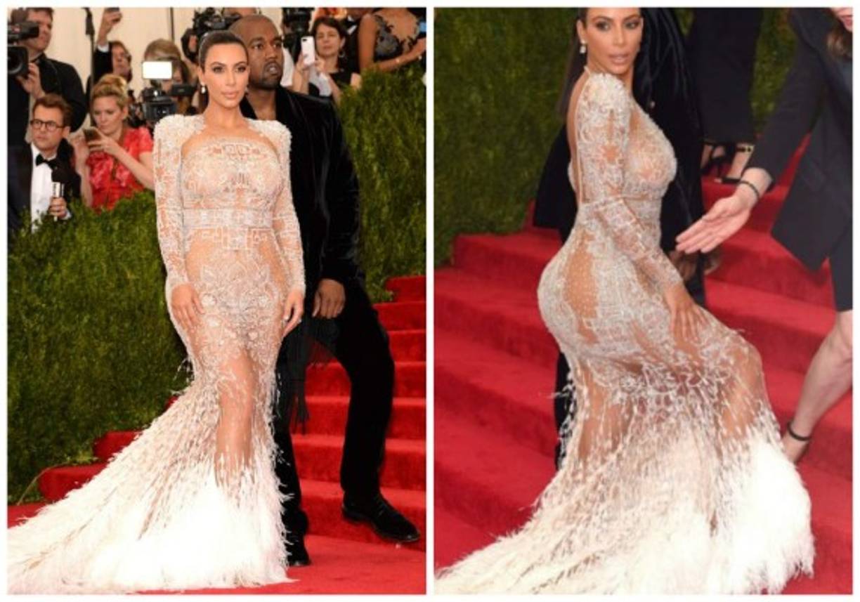 Kim Kardashian en los Met Gala, Kim adora las transparencias.