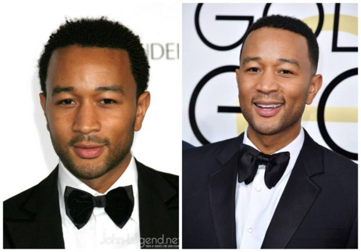 Otro eterno joven es John Legend, lo único que ha cambiado es su peinado.