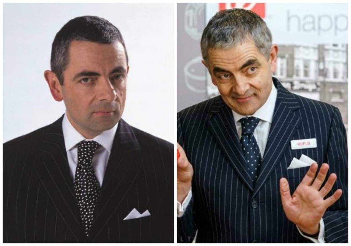 Rowan Atkinson (Rufus, el vendedor detallista) será sus muecas, pero los años se acomodan bien en el cómico.