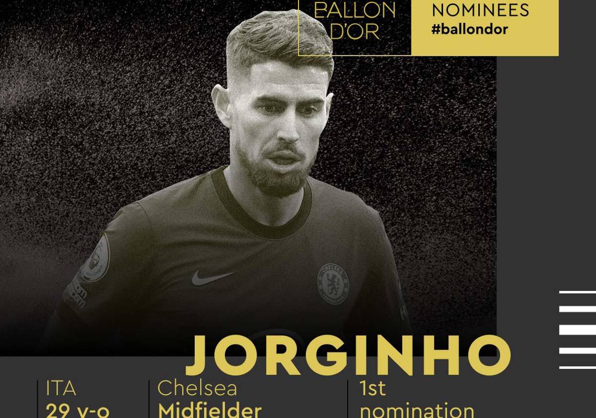 Jorginho: El italiano es fuerte candidato a ganar el Balón de Oro. Ganó con Italia la Eurocopa y con Chelsea la Champions League.