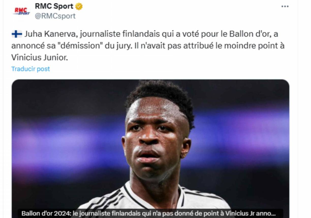 En Francia también se mostraron sorprendidos por la renuncia del jurado tras señalar que hubo problemas en las votaciones del Balón de Oro.