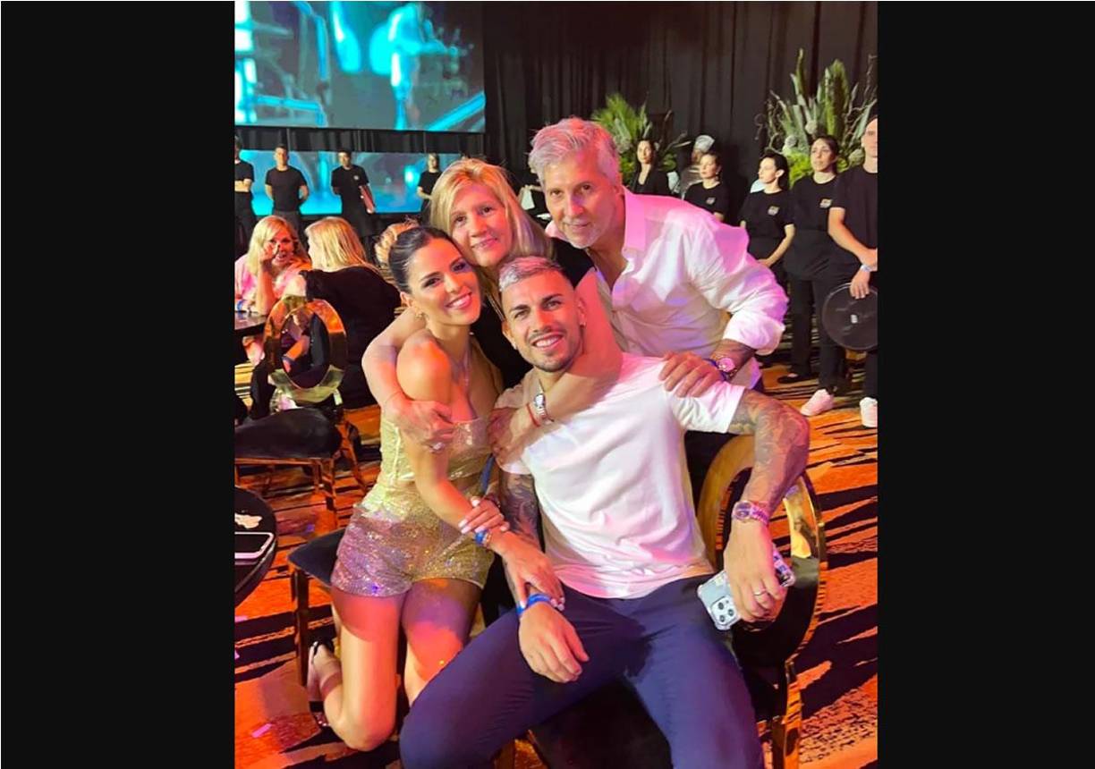 En el evento, denominado “la fiesta de los campeones”, estuvo presente el seleccionado argentino Leandro Paredes con su esposa.