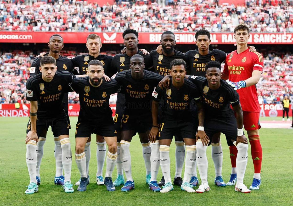 Este fue el 11 titular que jugó del Real Madrid contra el Sevilla.