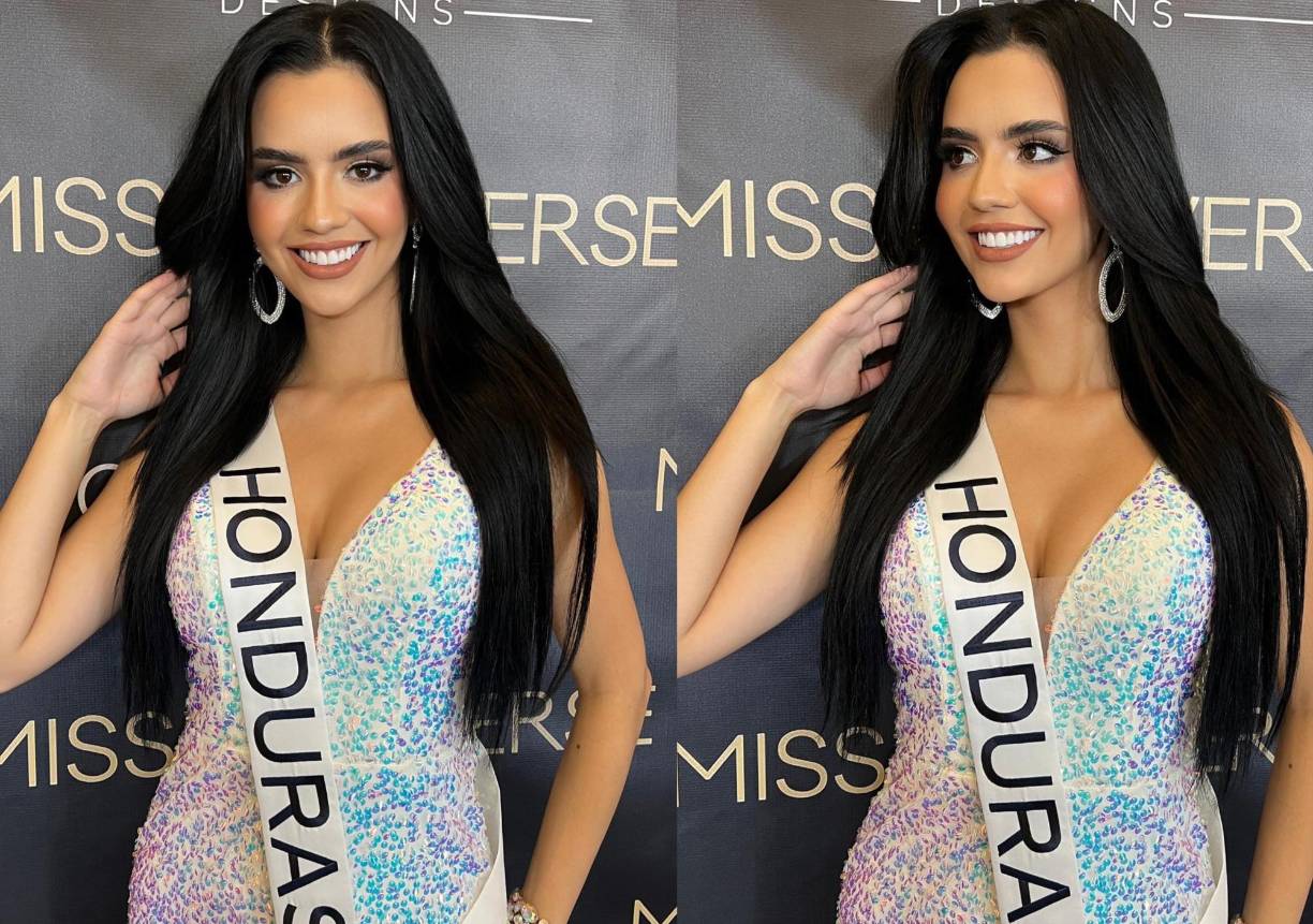 La hermosa catracha también robó miradas con este sexi vestido blanco adornado con lentejuelas de colores. 