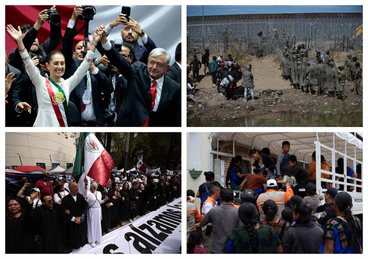 México vivió uno de sus años más transformadores en la historia reciente este 2024 con eventos como la elección de su primera mujer presidenta, el fin de la vida pública de Andrés Manuel López Obrador, la migración récord, y la pugna del Cartel de Sinaloa.