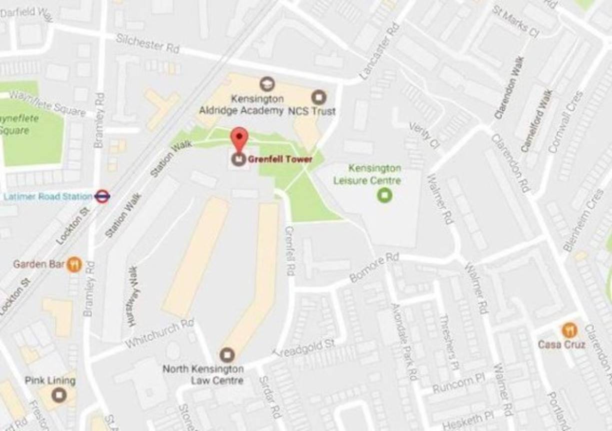 Ubicación del incendio.