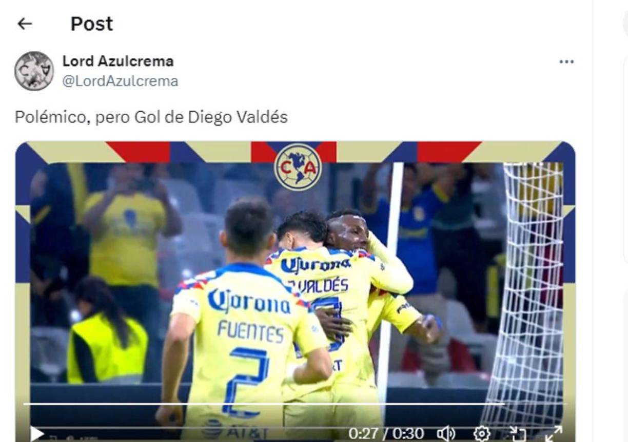 Cuentas alusivas al América dieron su punto de vista.