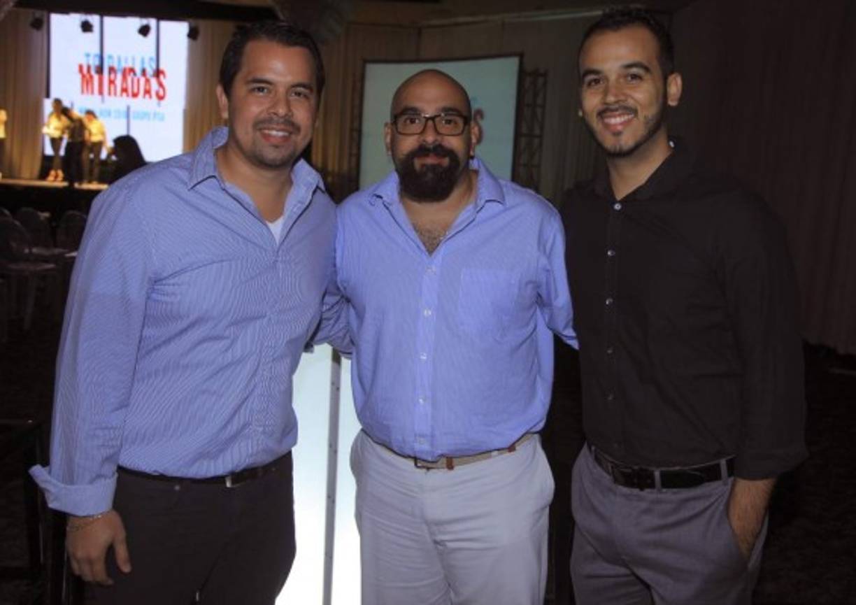 José López, Christian Andrés y Jorge Bueso