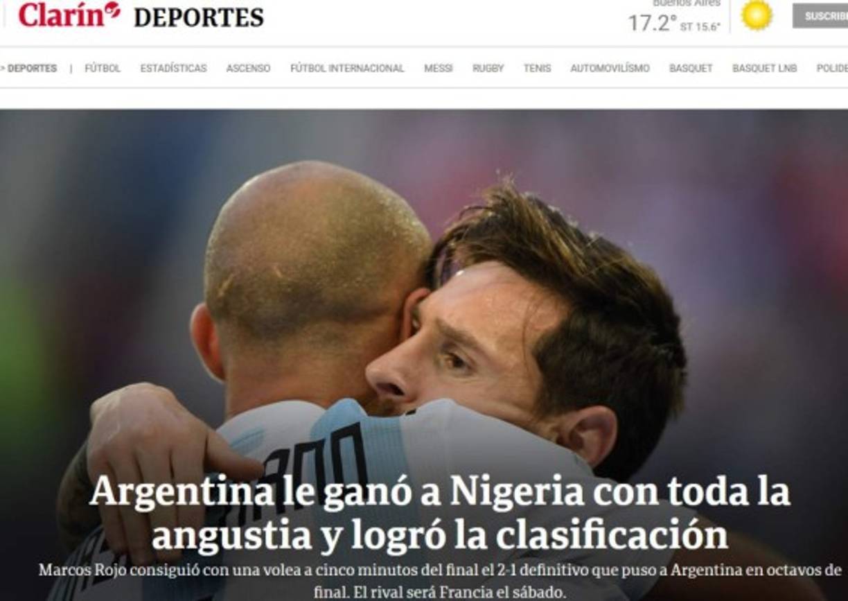 El Clarín de Argentina.