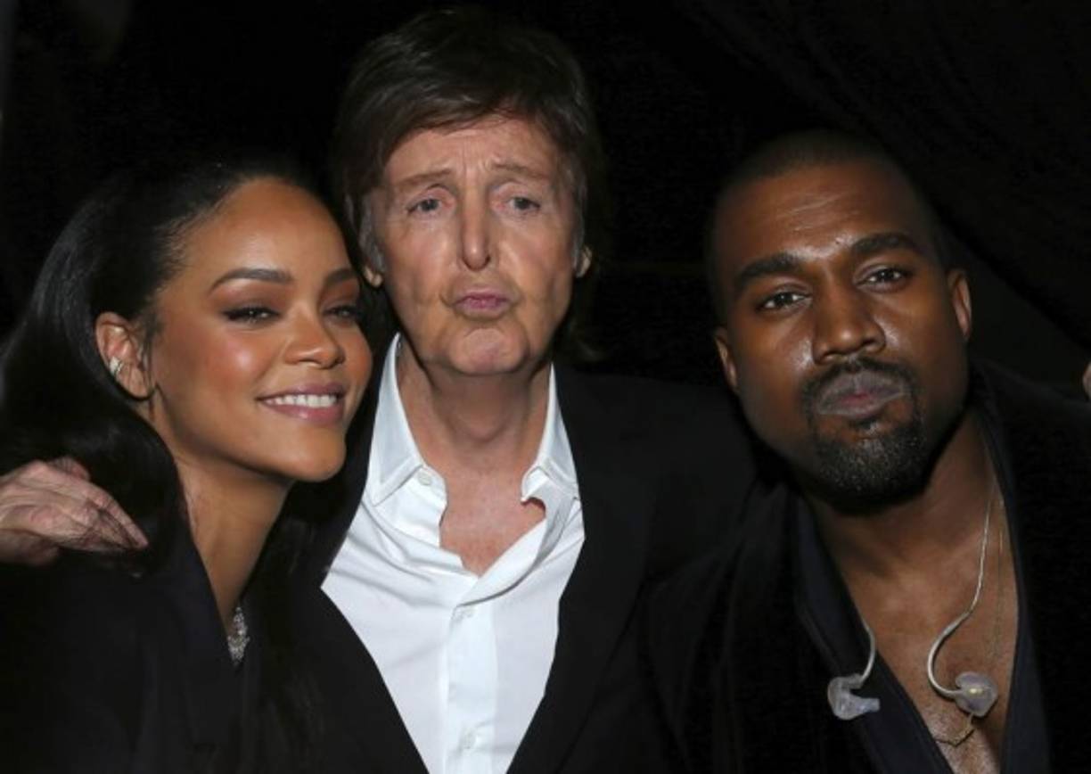 Paul Mccartney, Kanye West y Rihanna.