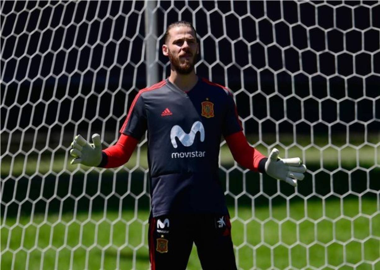 Defendiendo la portería de la Selección de España estará David de Gea, igual de indiscutible para Fernando Hierro que para Julen Lopetegui. Foto AFP