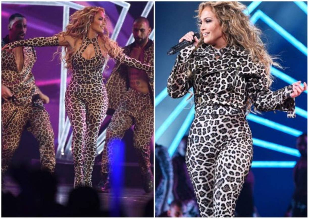 Como siempre no pudieron faltar los atrevidos atuendos que la estrella acostumbra a usar.