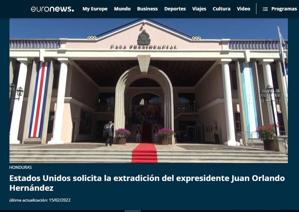 Así destacan medios internacionales el pedido de extradición de Juan Orlando Hernández