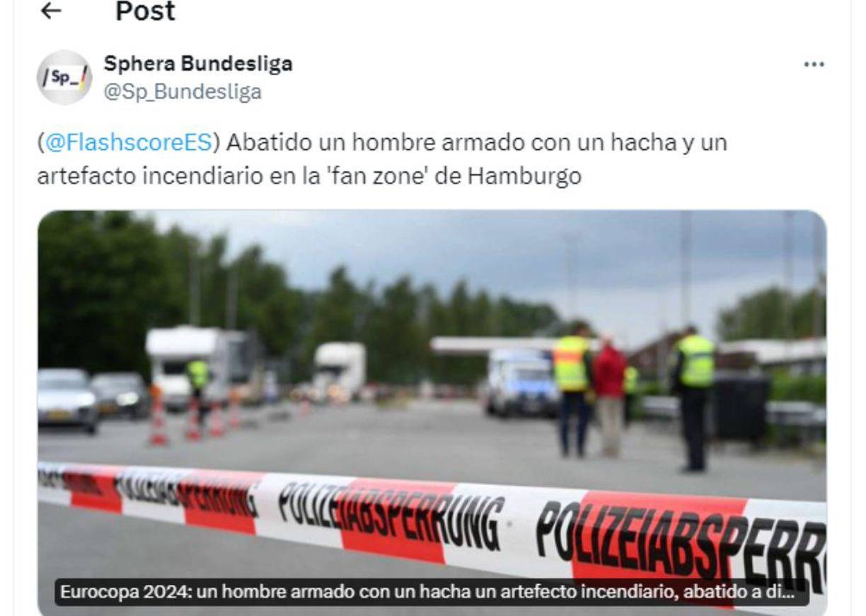 En Alemania se vivió susto previo al inicio del Países Bajos vs Polonia.