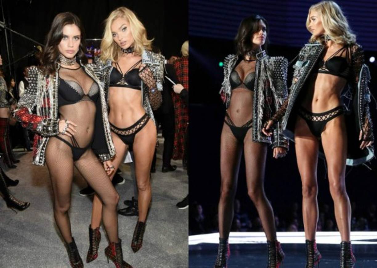 Sara Sampaio y Elsa Hosk deslumbraron en conjuntos muy escasos cuando salieron a la pista más tarde en el show.