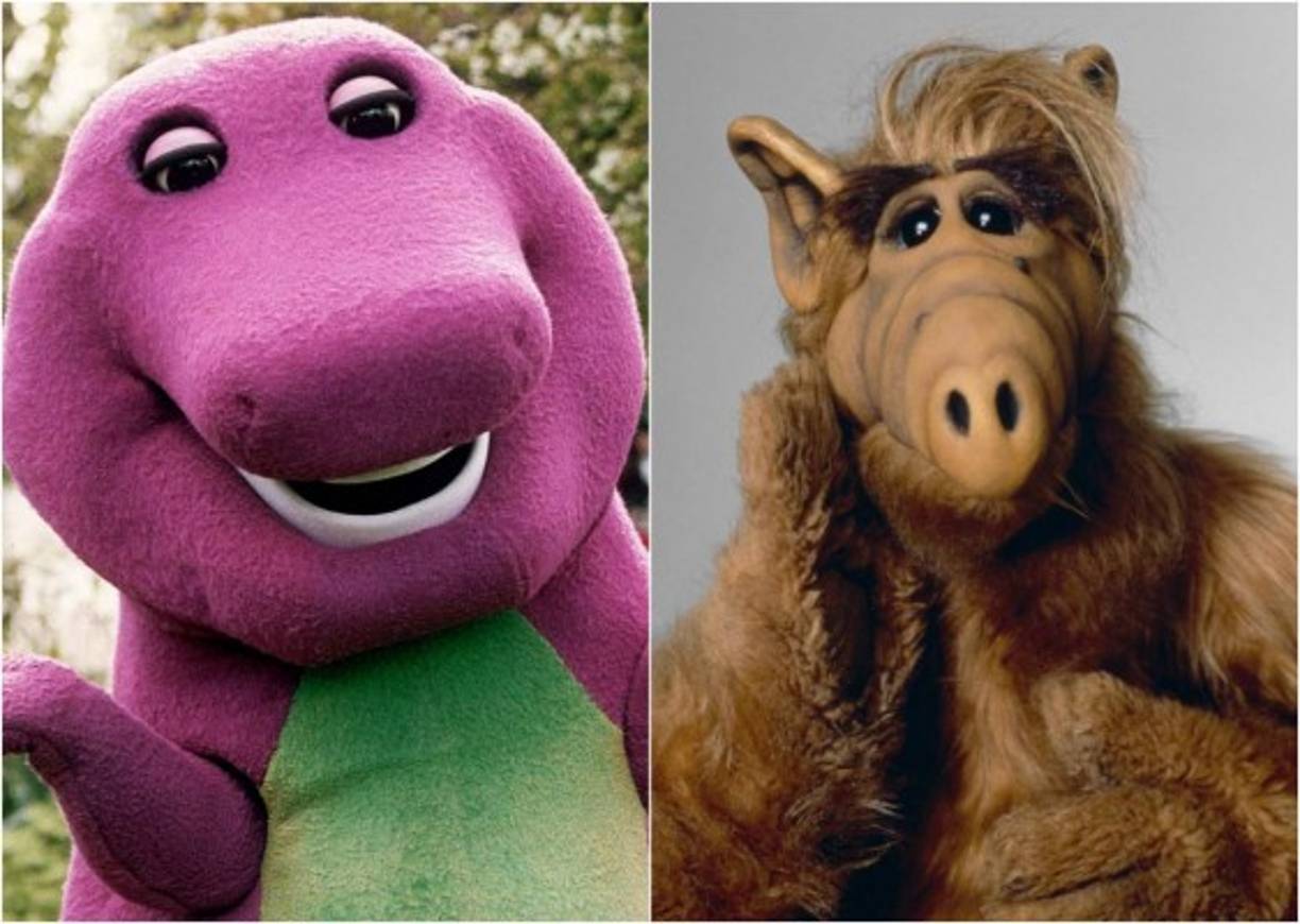 'Barney' y 'Alf' son algunos de los personajes más recordados de la televisión.