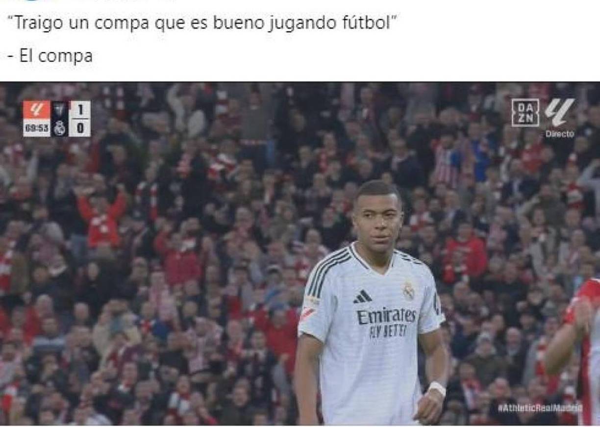 Mbappé se lleva las burlas: los memes de la derrota del Real Madrid ante Athletic Club