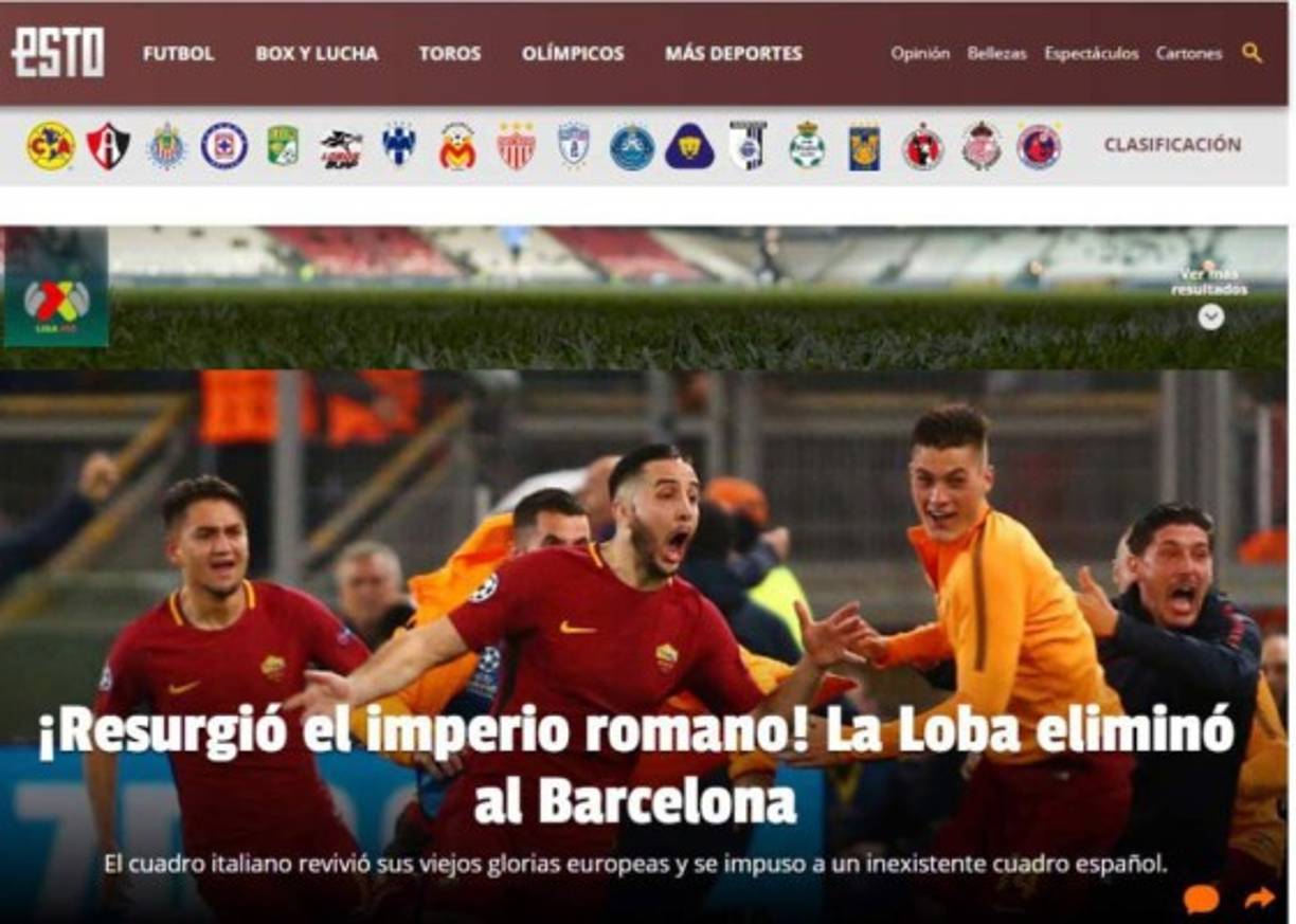 En México se han referido a la eliminación del Barcelona