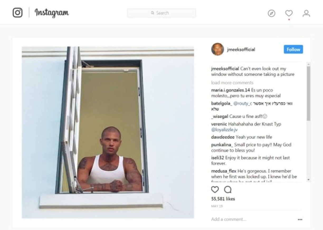 Jeremy mantiene una fuerte actividad en redes sociales, donde comparte muchas imágenes con sus seguidores.