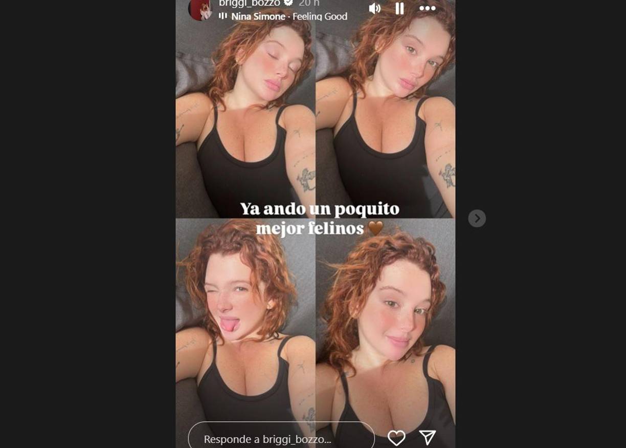 Hasta ahora, Briggitte Bozzo no respondió a las declaraciones de su estilista. Sin embargo, compartió un mensaje en sus redes sociales y dijo que “ya está un poquito mejor”.
