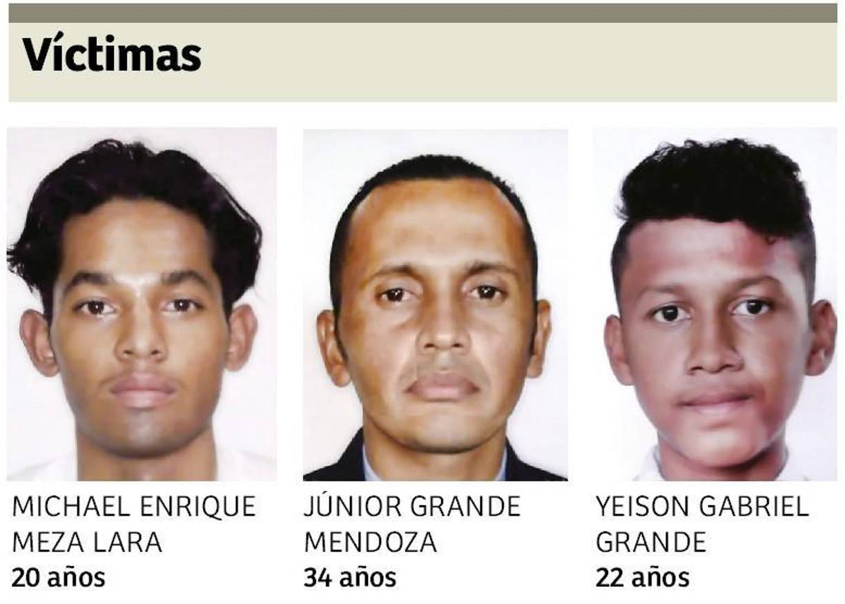 Tres de los muertos en la masacre de Baracoa, Cortés.