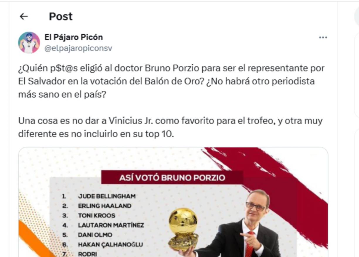 Algunos salvadoreños se mostraron molestos por la elección del comunicador Bruno Porzio. 