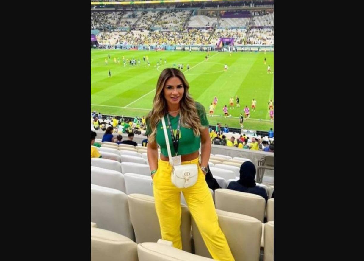 La nueva novia de Neymar Santos Sr. asistió junto a sus hijos y pareja para ver los distintos partidos de Brasil durante la última Copa del Mundo en Qatar 2022.