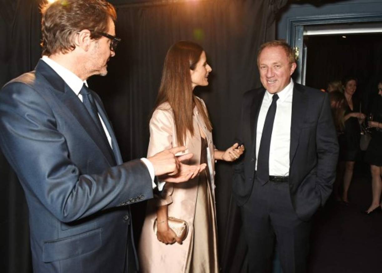 Colin con su esposa Livia y Francois-Henri Pinault, esposo de Salma Hayek.
