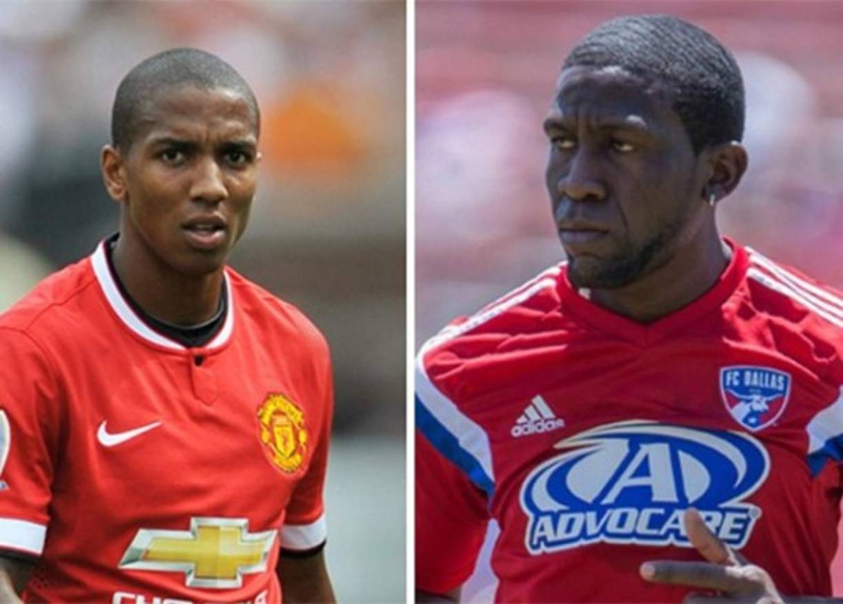 El inglés Ashley Young y el hondureño Hendry Thomas, 30 años.