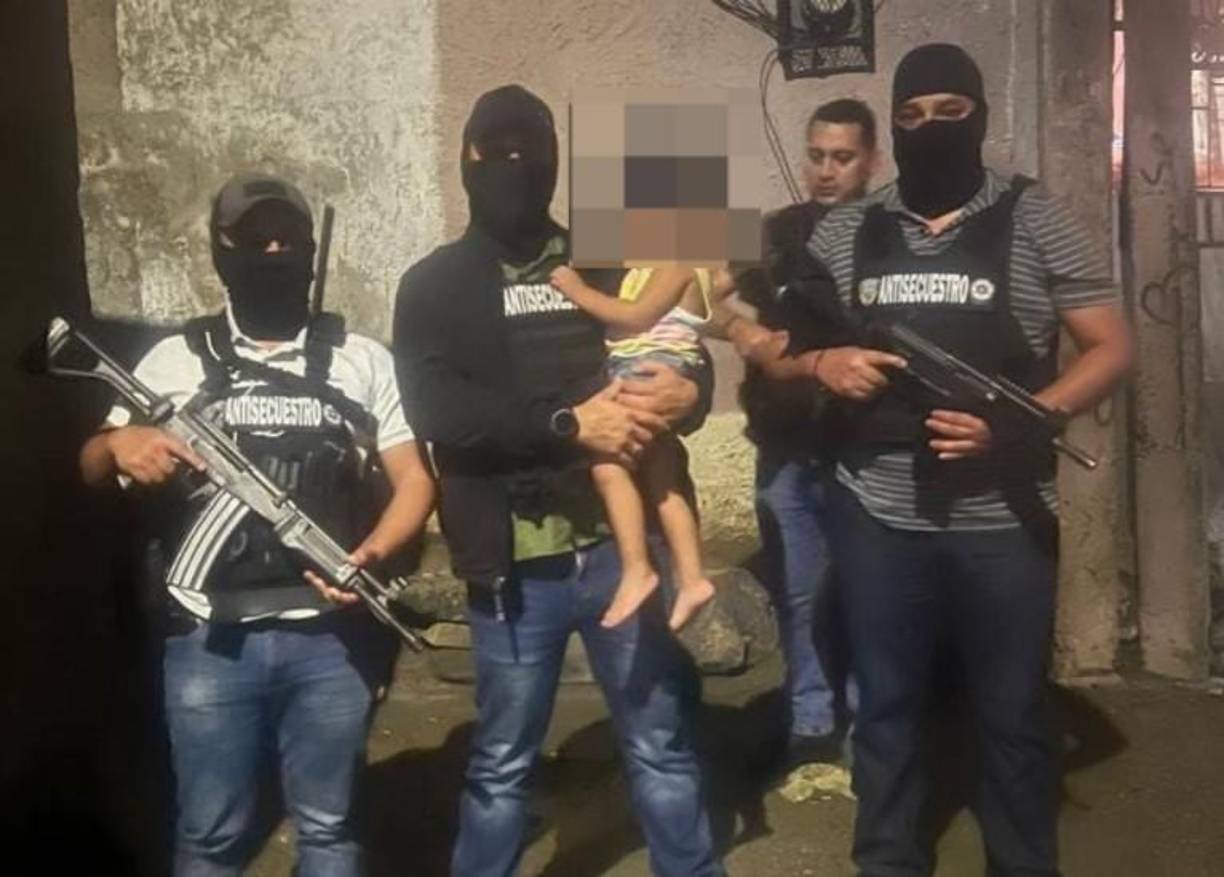 La pequeña fue raptada el jueves en la comunidad de San Juan Pueblo, La Masica, Atlántida. 