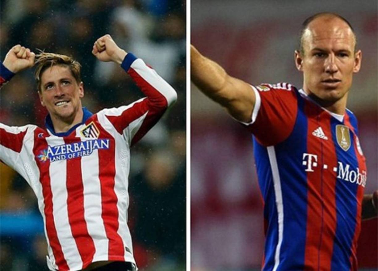 El español Fernando Torres y el holandés Arjen Robben, 31 años.