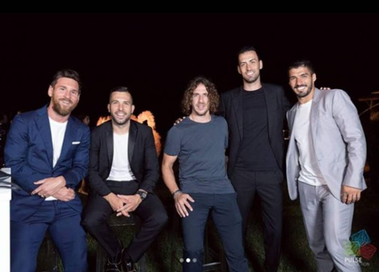 Los invitados estrellas, Lionel Messi, Jordi Alba, Carles Puyol, Sergio Busquets y Luis Suárez.