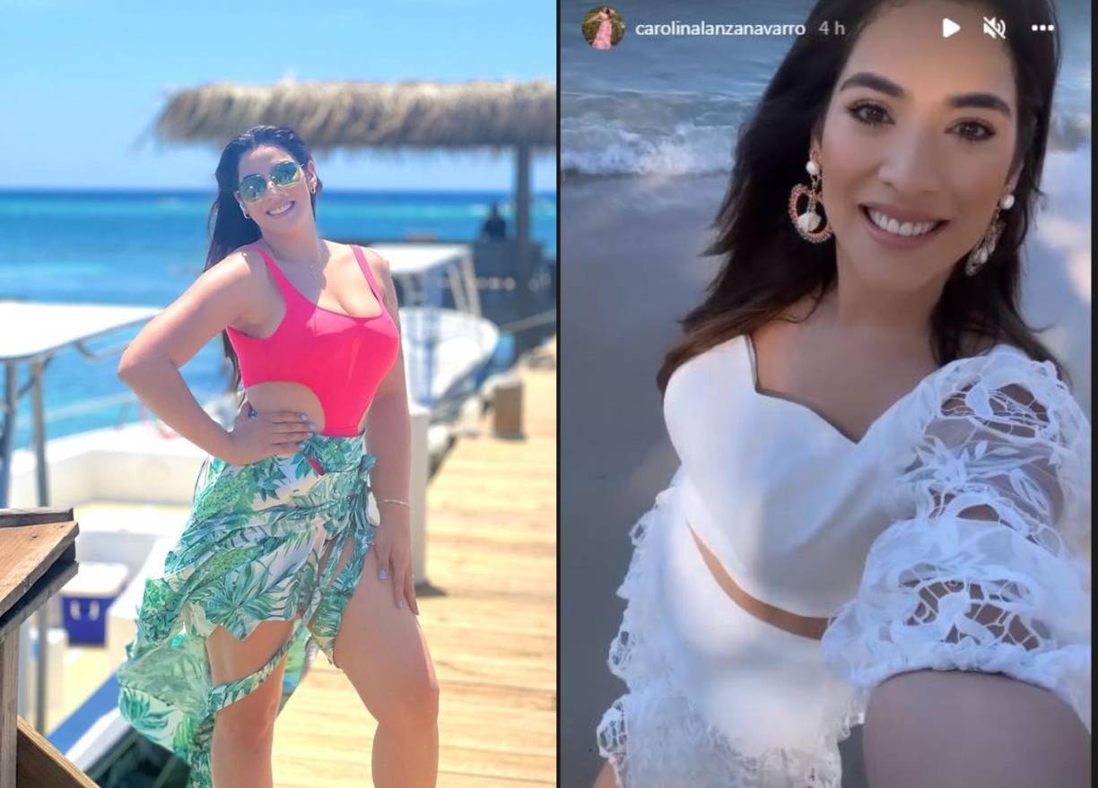 Carolina Lanza, presentadora de HCH, ya está en West End, Roatán para disfrutar del verano. 