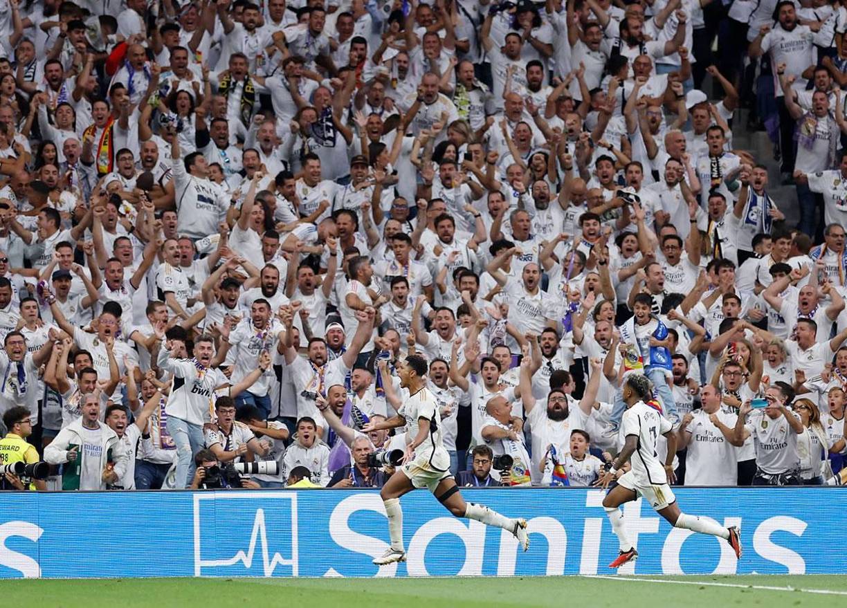 La locura se apoderó del Santiago Bernabéu con el gol de Jude Bellingham.