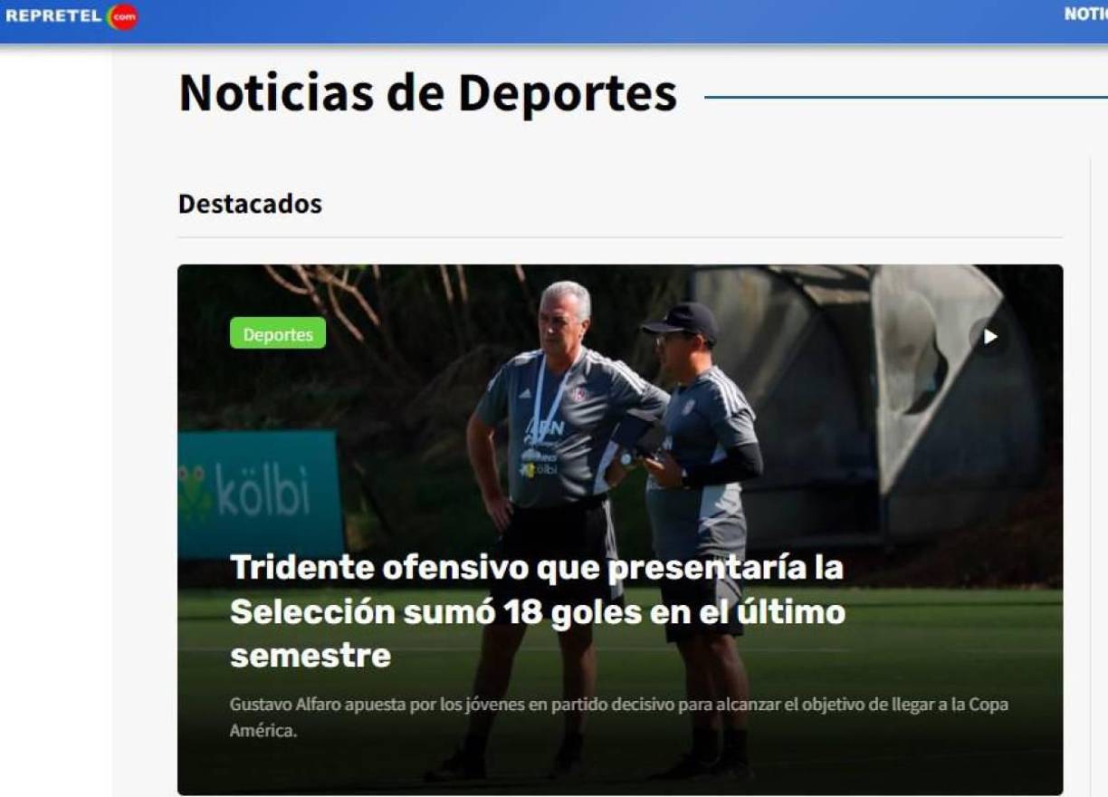 Repretel de Costa Rica dice que Gustavo Alfaro jugará con un tridente ofensivo que sumó 18 goles en el último semestre.