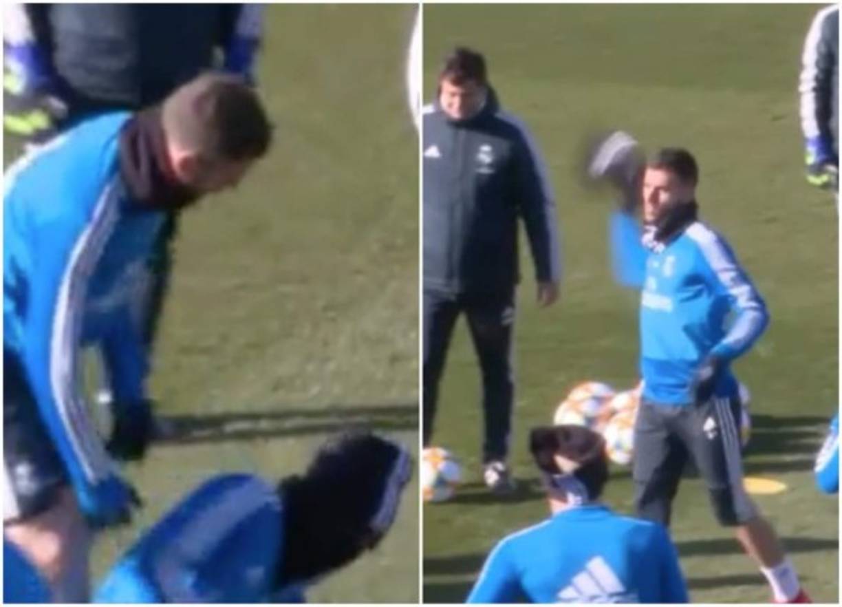 Ceballos estaba taan molesto que incluso le tiró una de las camisetas que usan en los entrenamientos a su compañero Nacho.