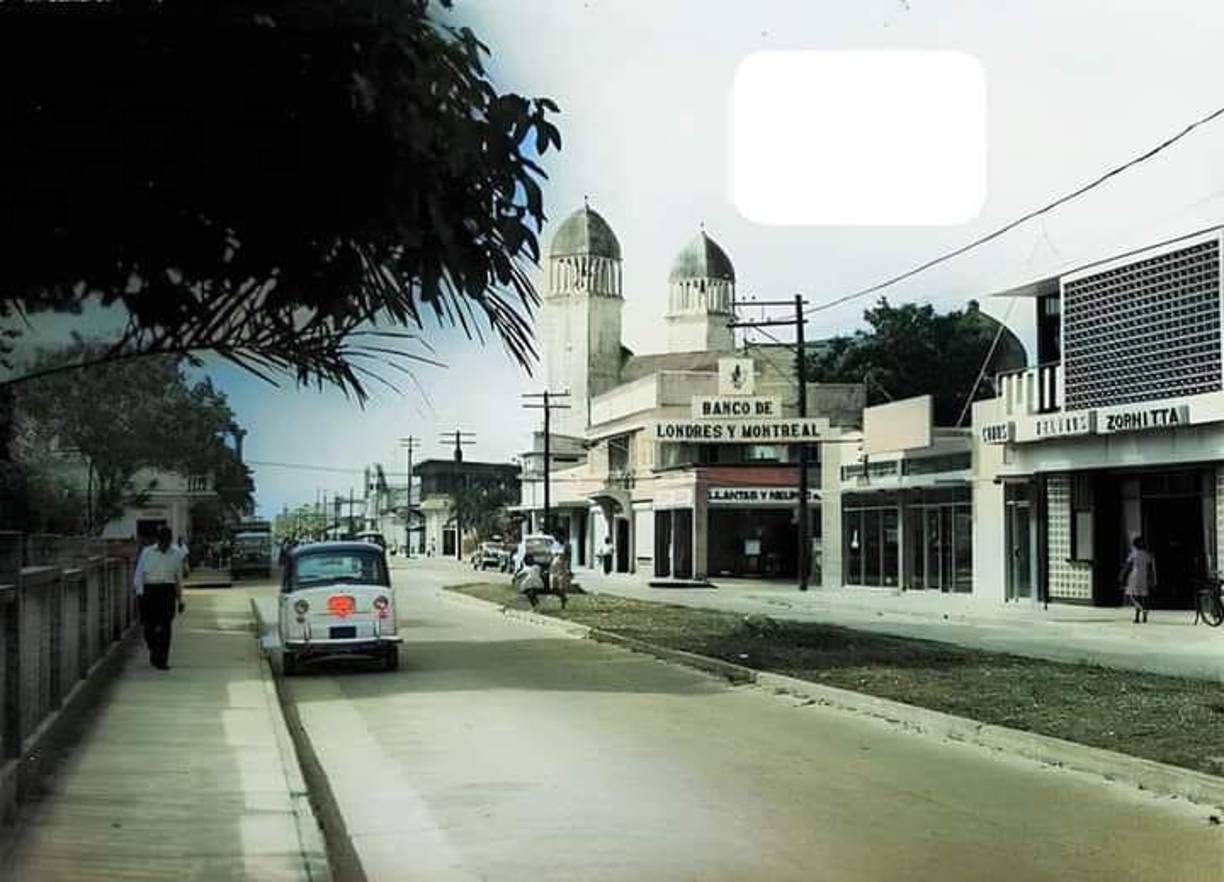 En la avenida San Isidro entre la 9 y 18 calle todavía se podía ver que existía un bulevar. Imagen de los años 70. 