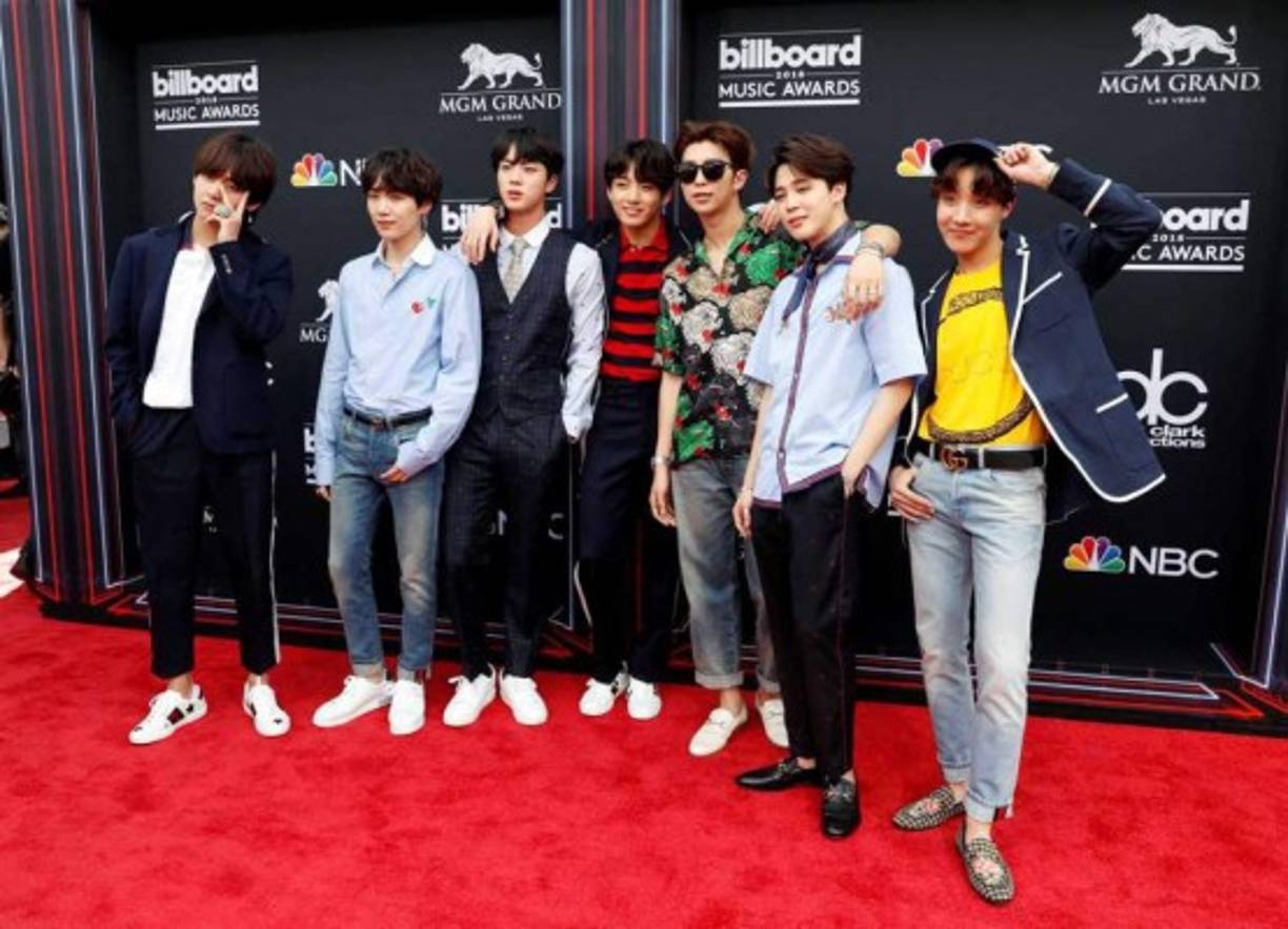 La agrupación de kpop BTS ganó el premio 'Top Social Artist' el año pasado.