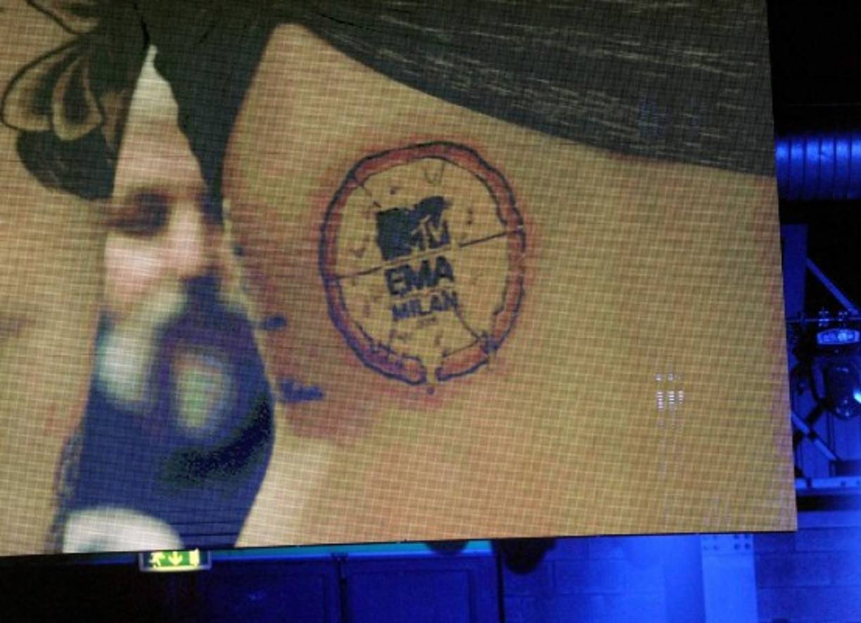 El tatuaje de los MTV EMA Milan.
