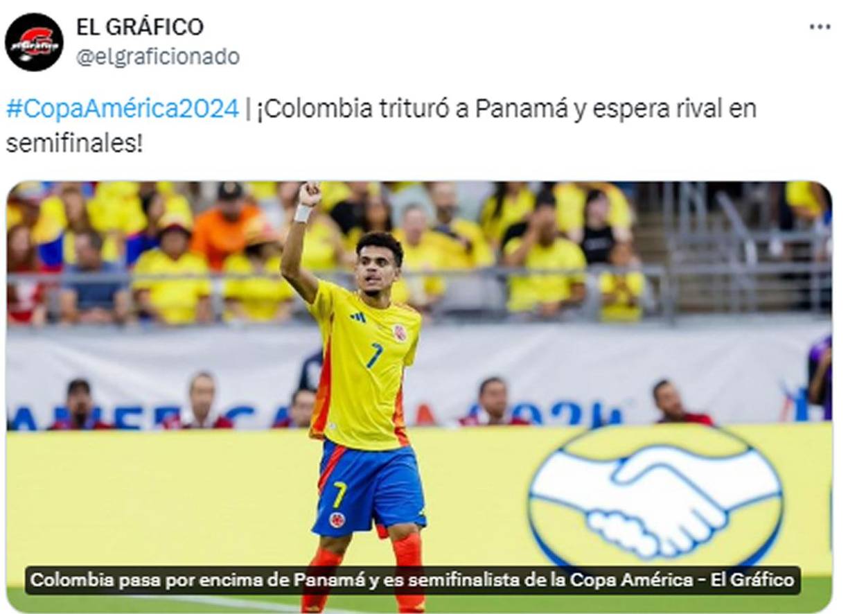 El Gráfico de El Salvador - “¡Colombia trituró a Panamá y espera rival en semifinales!”.