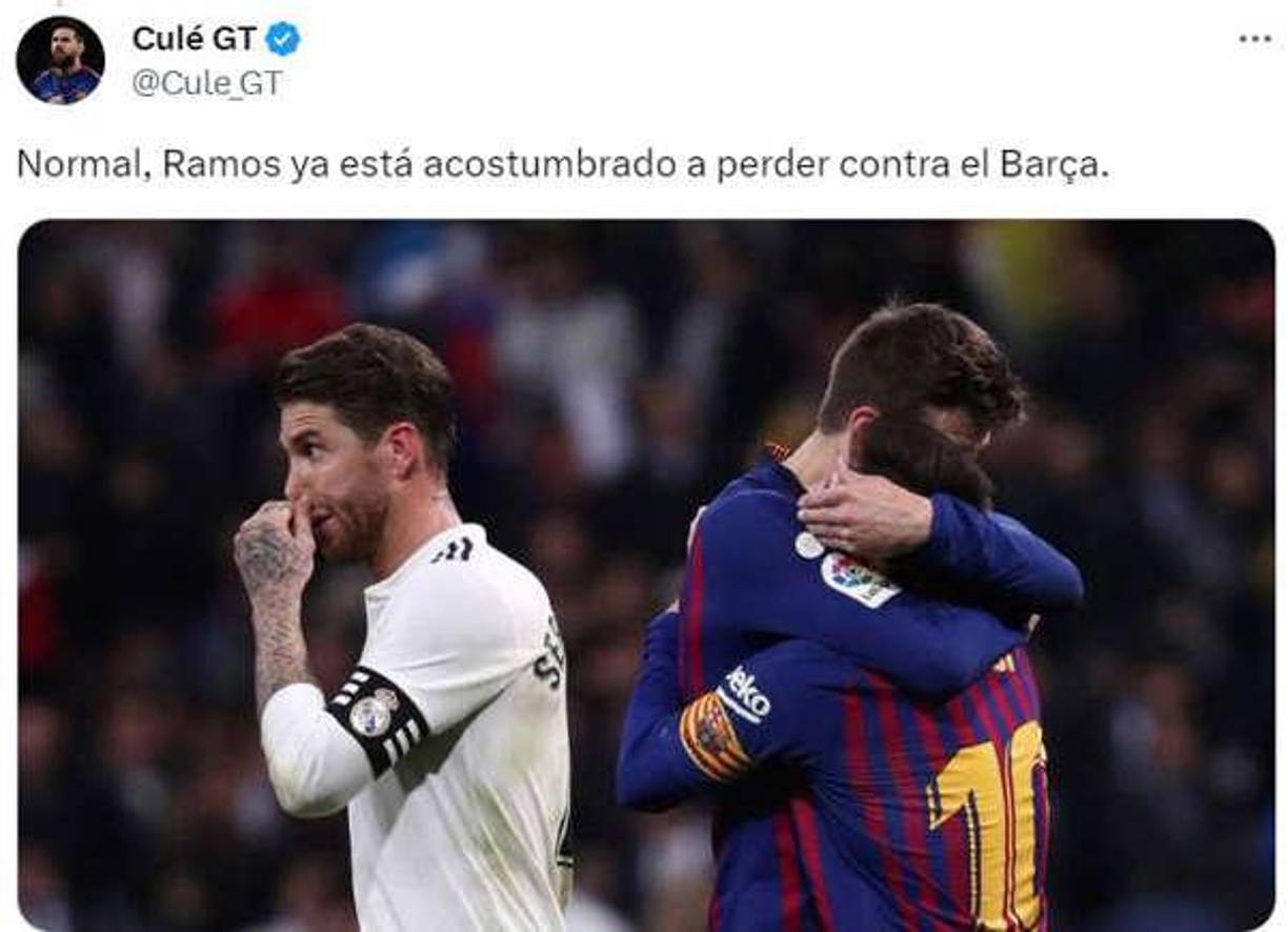 Sergio Ramos desata ola de memes tras darle el triunfo al Barcelona