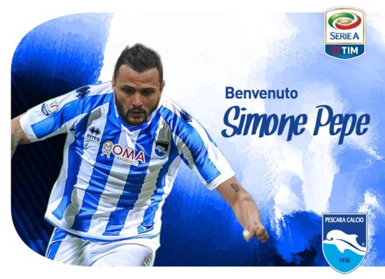 La temporada pasada Simone Pepe jugó en las filas del Chievo Verona, donde había disputado 23 encuentros. A sus 32 años el ex jugador de la Juventus de Turín dejó el citado conjunto italiano y ahora acaba de encontrar acomodo en una nueva escuadra. Se trata del Pescara, combinado donde va a seguir con su carrera deportiva y en el que espera tener más minutos que la pasada campaña.