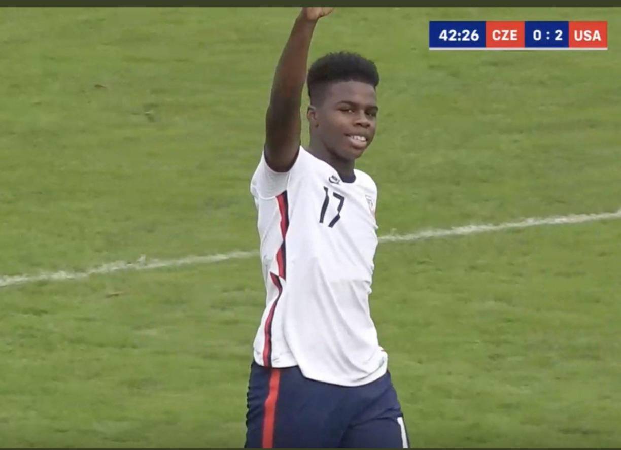 Keyrol Figueroa anotó su primer gol con Estados Unidos en septiembre del 2022 y se lo hizo a República Checa en torneo de preparación realizado en territorio checo.