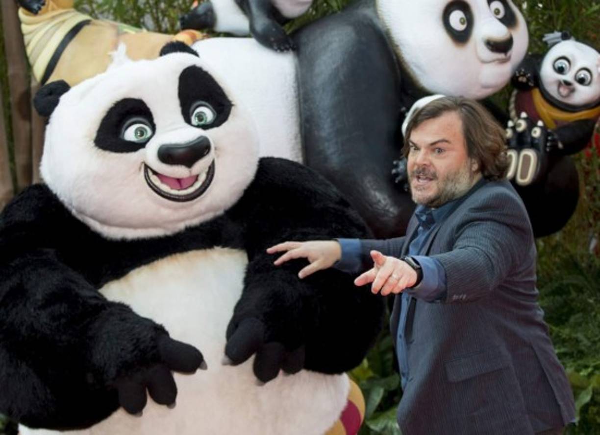 El actor Jack Black es el protagonista de la película Kun Fu Panda 3.