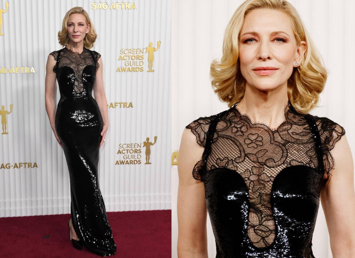 La actriz australiana Cate Blanchett, hermosa y muy elegante. 