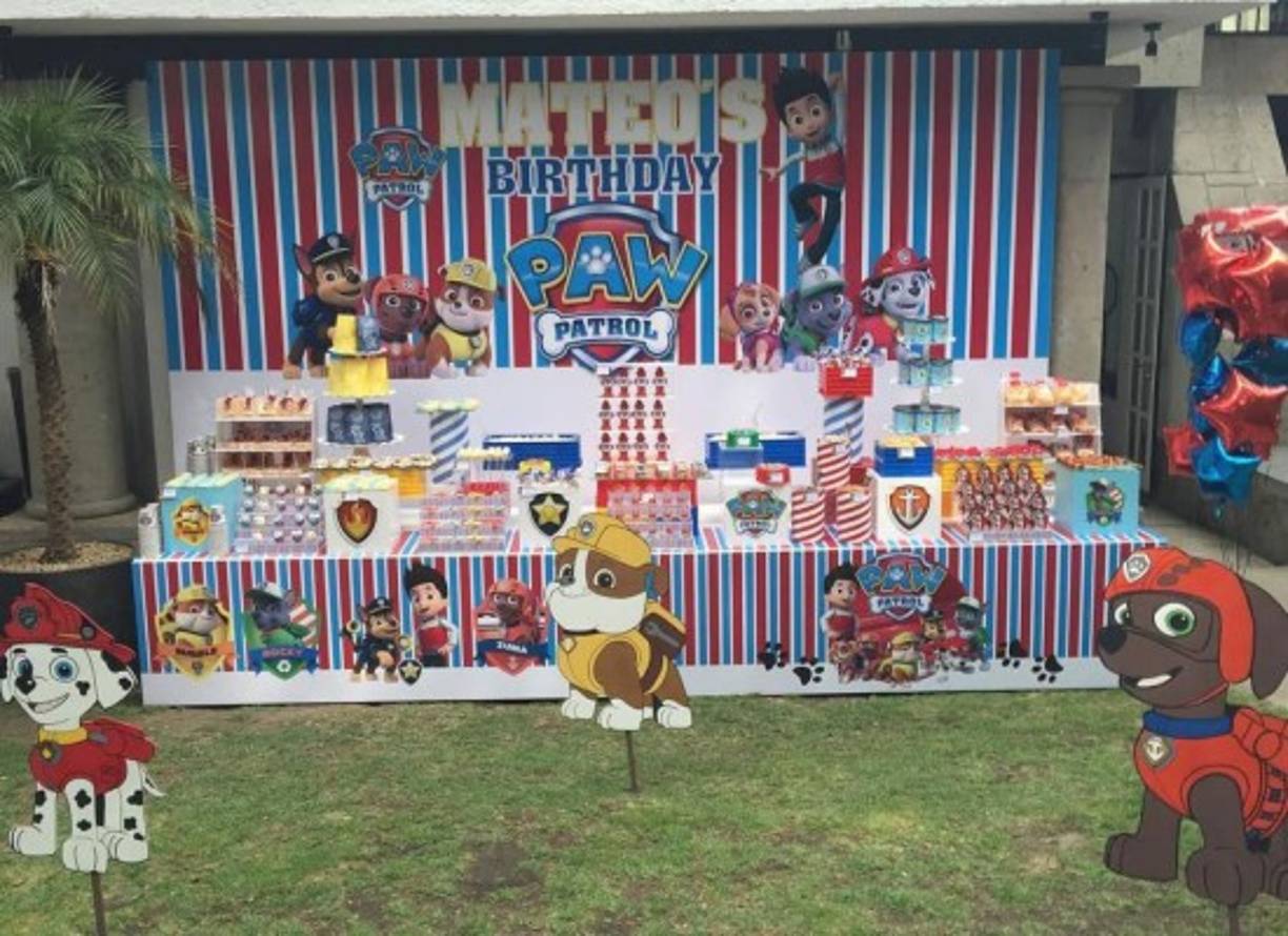 La fiesta de Mateo estuvo inspirado en el programa infantil Paw Patrol.