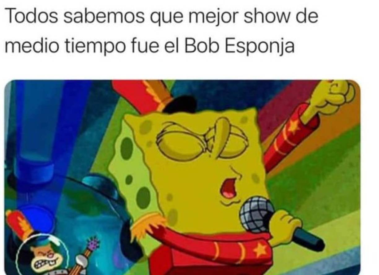 Hasta el personaje de Bob Esponja fue recordado tras el show del medio tiempo.