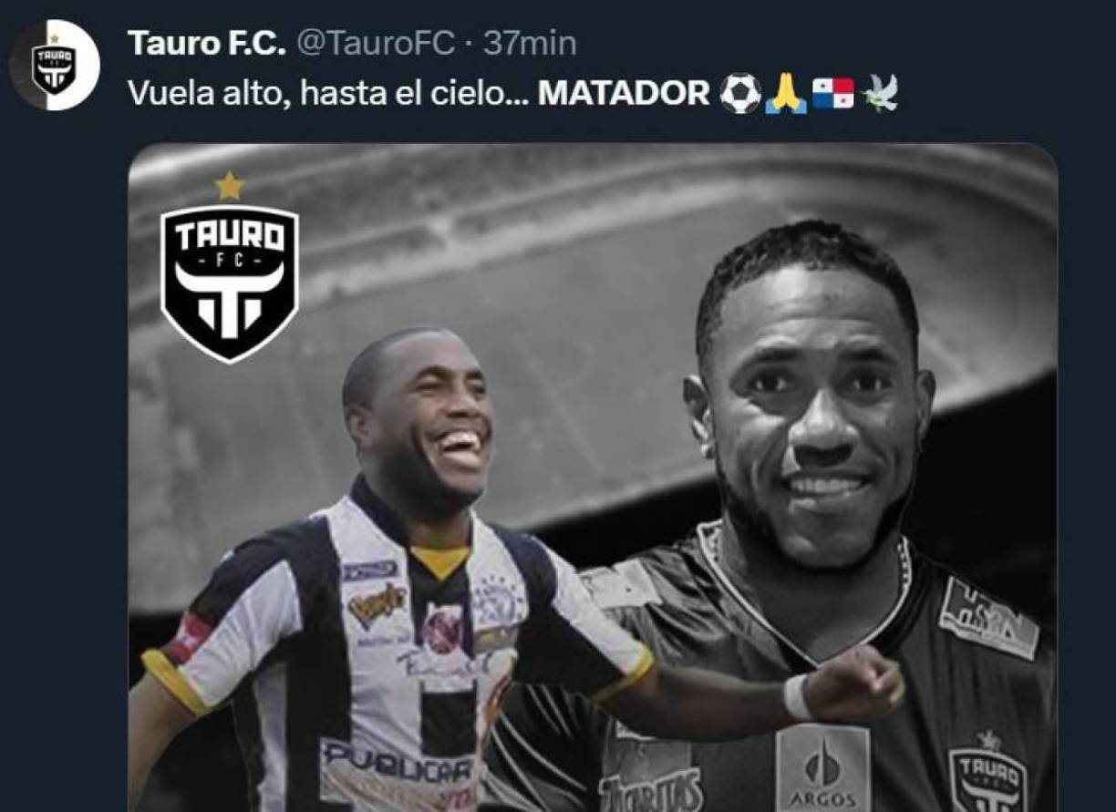 El Tauro FC también dejó su mensaje tras el fallecimiento de Luis Tejada. 