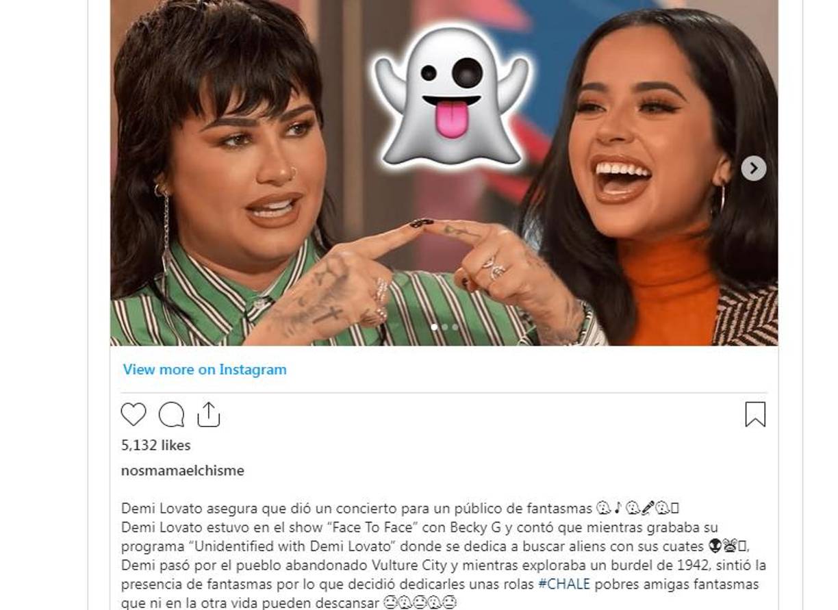 Demi Lovato durante su entrevista con Becky G. 