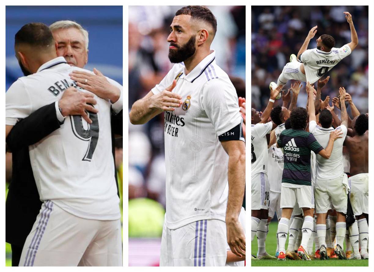 El francés Karim Benzema se despidió este domingo del Santiago Bernabéu tras 14 temporadas. 